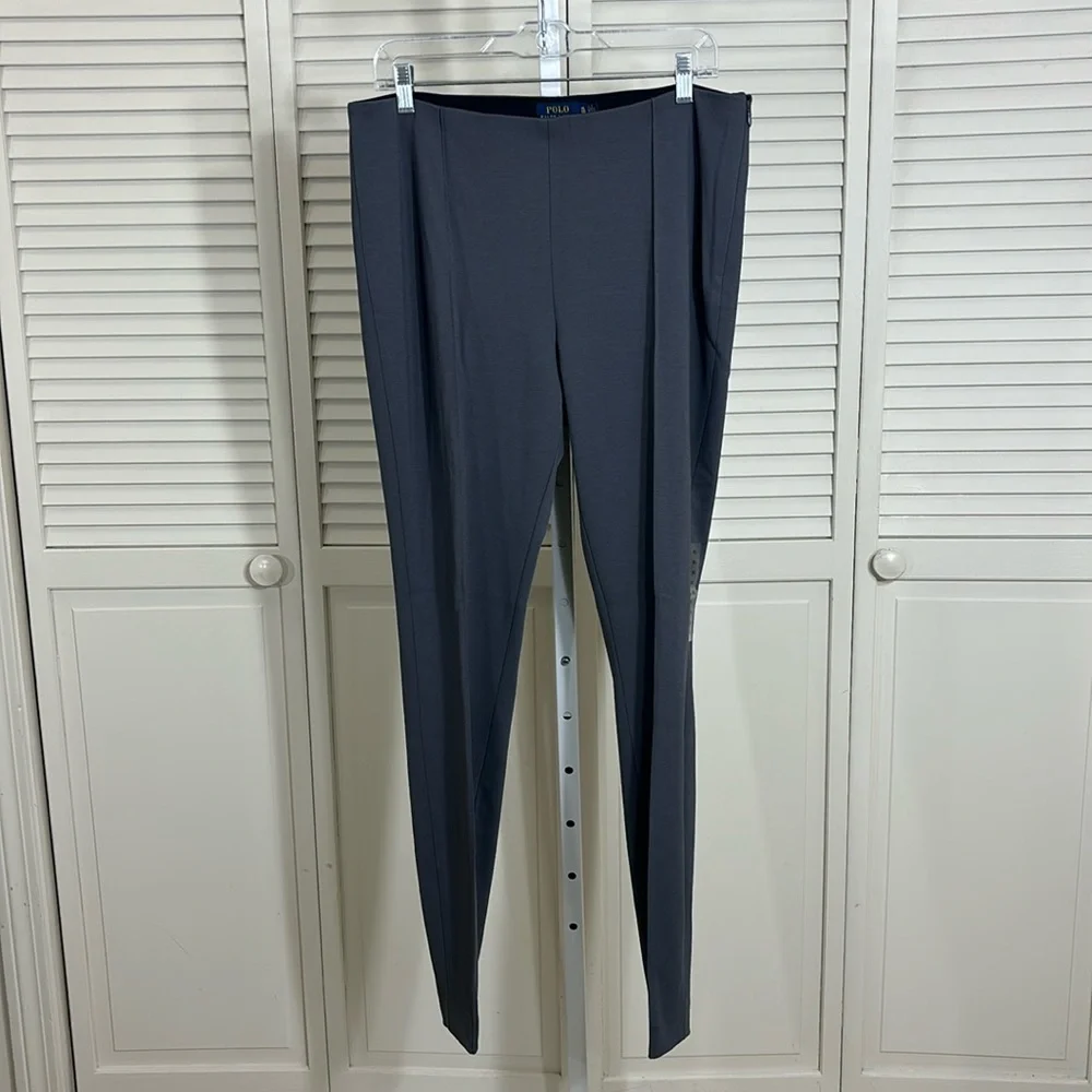 NWT Polo Ralph Lauren Slim Ponte Seamed Stretch Pants in Gray XL